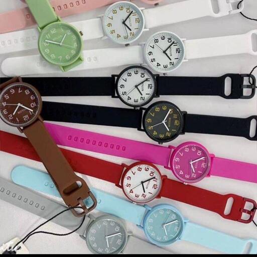 ساعت دخترانه بالون در رنگبندی متنوع بند سیلیکونی